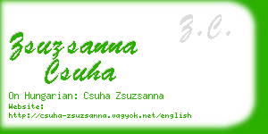 zsuzsanna csuha business card